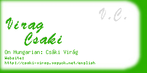 virag csaki business card
